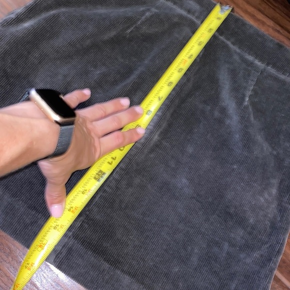 Banana Republic charcoal grey corduroy skirt pockets side zip closure stretch 2 - Picture 10 of 10